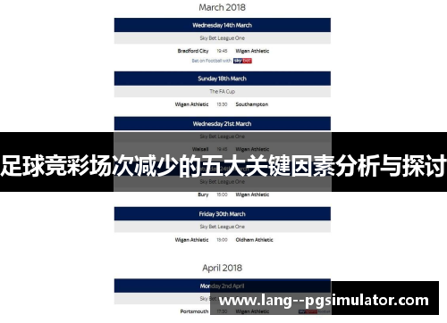 足球竞彩场次减少的五大关键因素分析与探讨